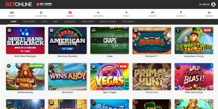 Online casino website